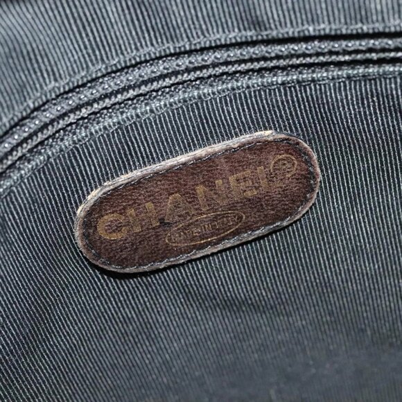 CHANEL Chain Shoulder Bag Grained Calf Skin Black Gold - Picture 13 of 16